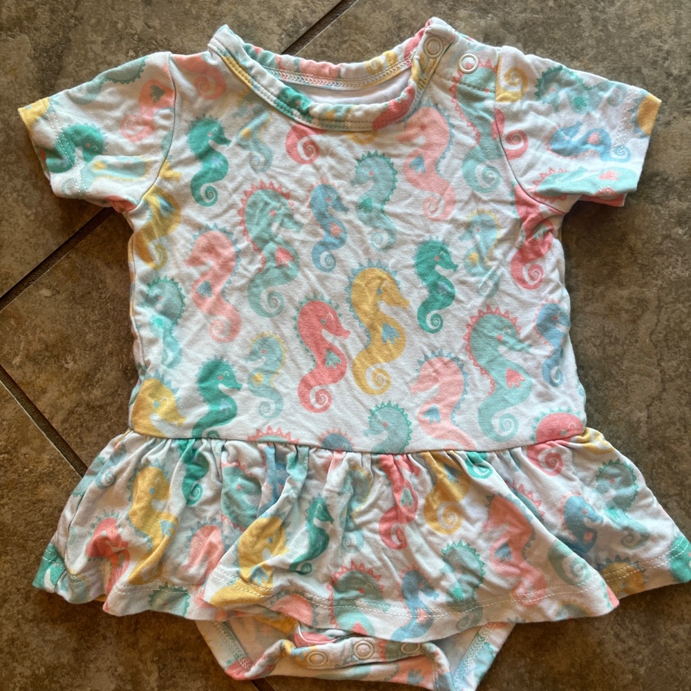 Colorful Seahorse Baby Dress